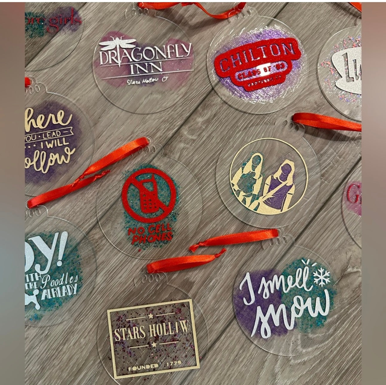 Gilmore girls inspired deluxe acrylic ornaments