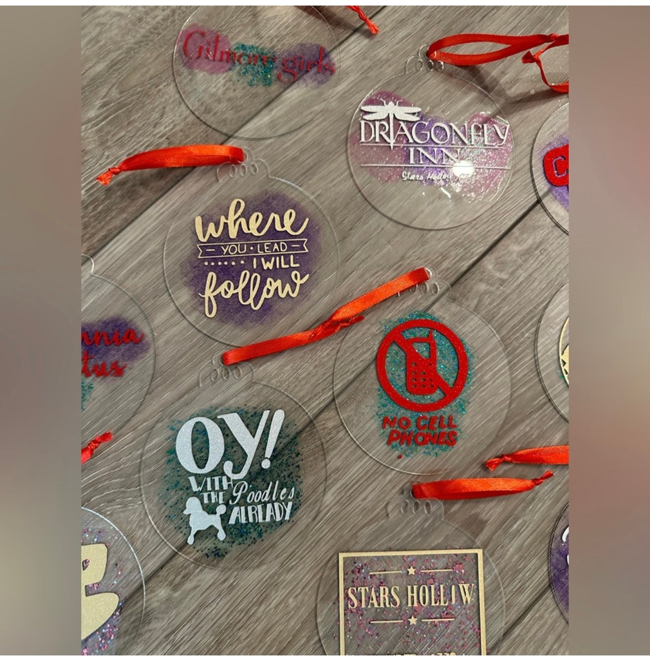 Gilmore girls inspired deluxe acrylic ornaments