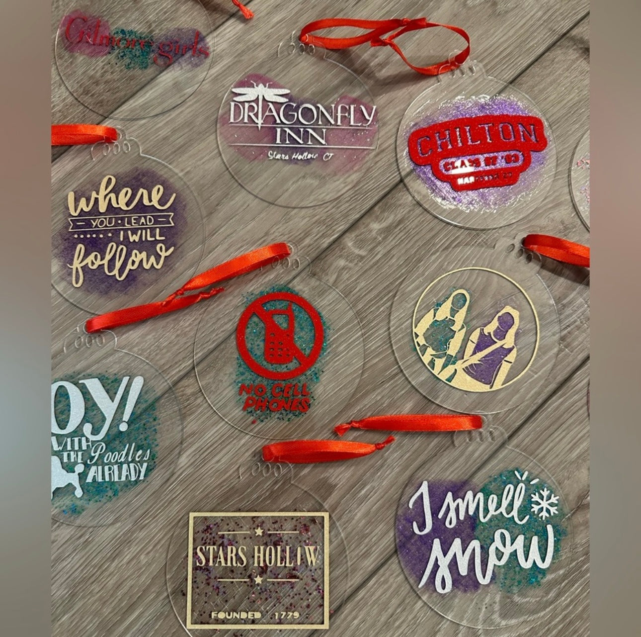 Gilmore girls inspired deluxe acrylic ornaments