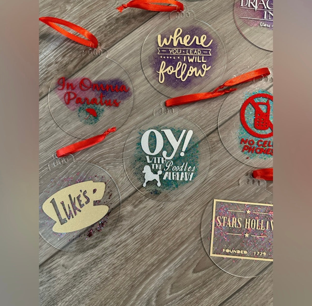 Gilmore girls inspired deluxe acrylic ornaments