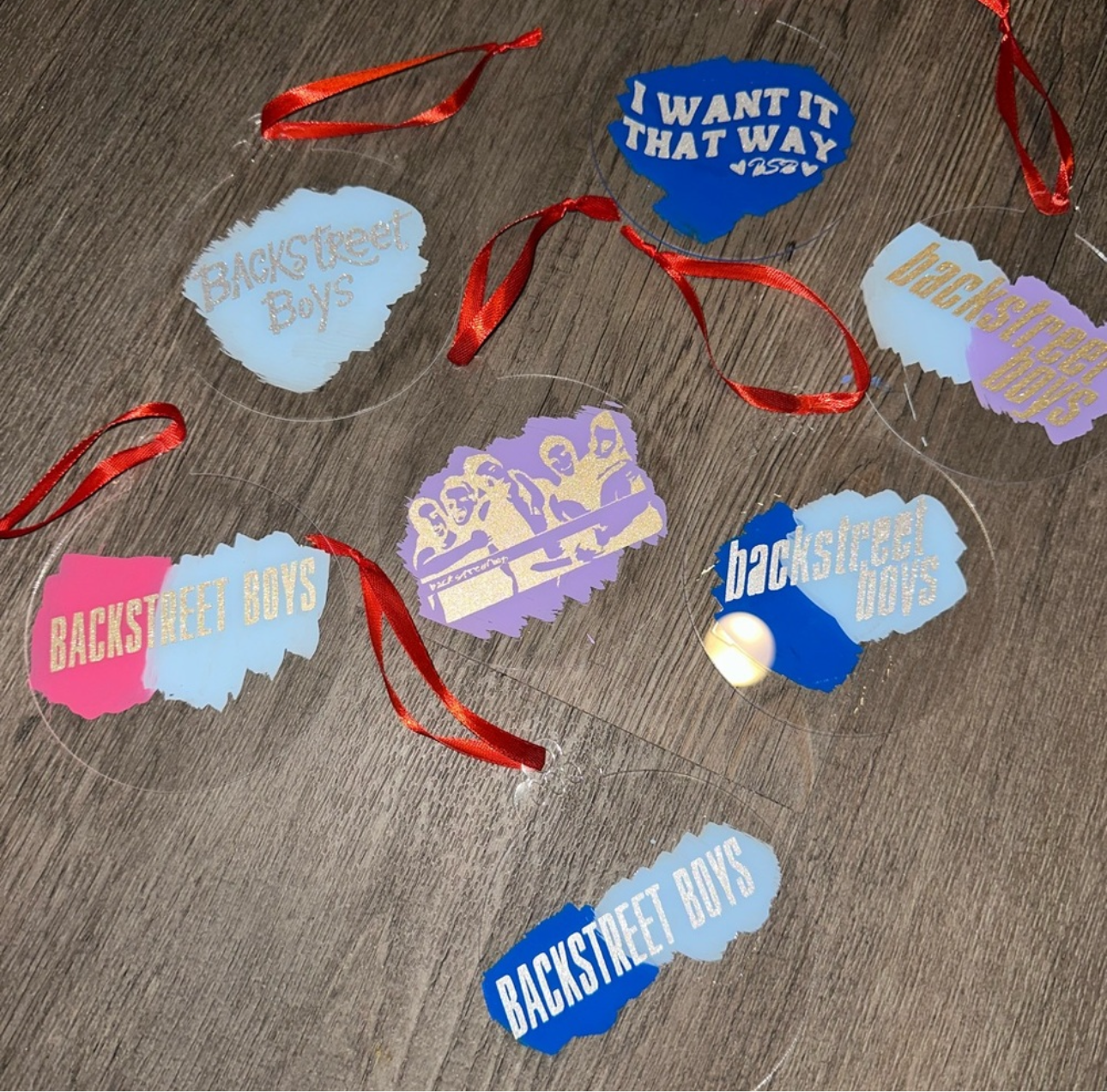 Backstreet Boys Millenium acrylic Christmas tree ornaments