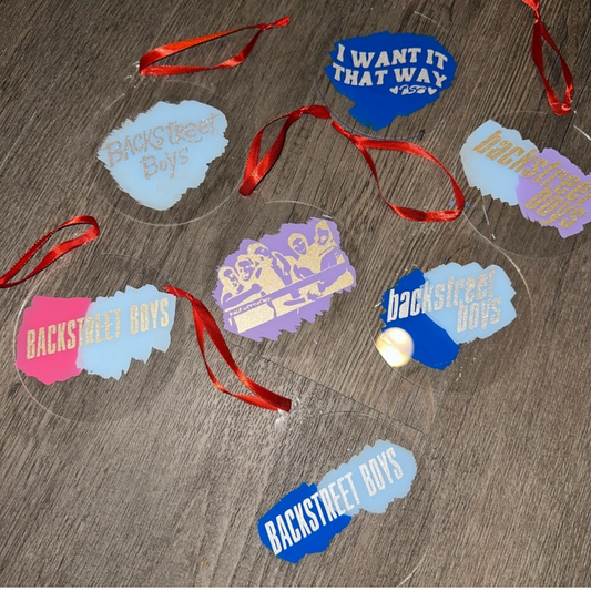 Backstreet Boys Millenium acrylic Christmas tree ornaments