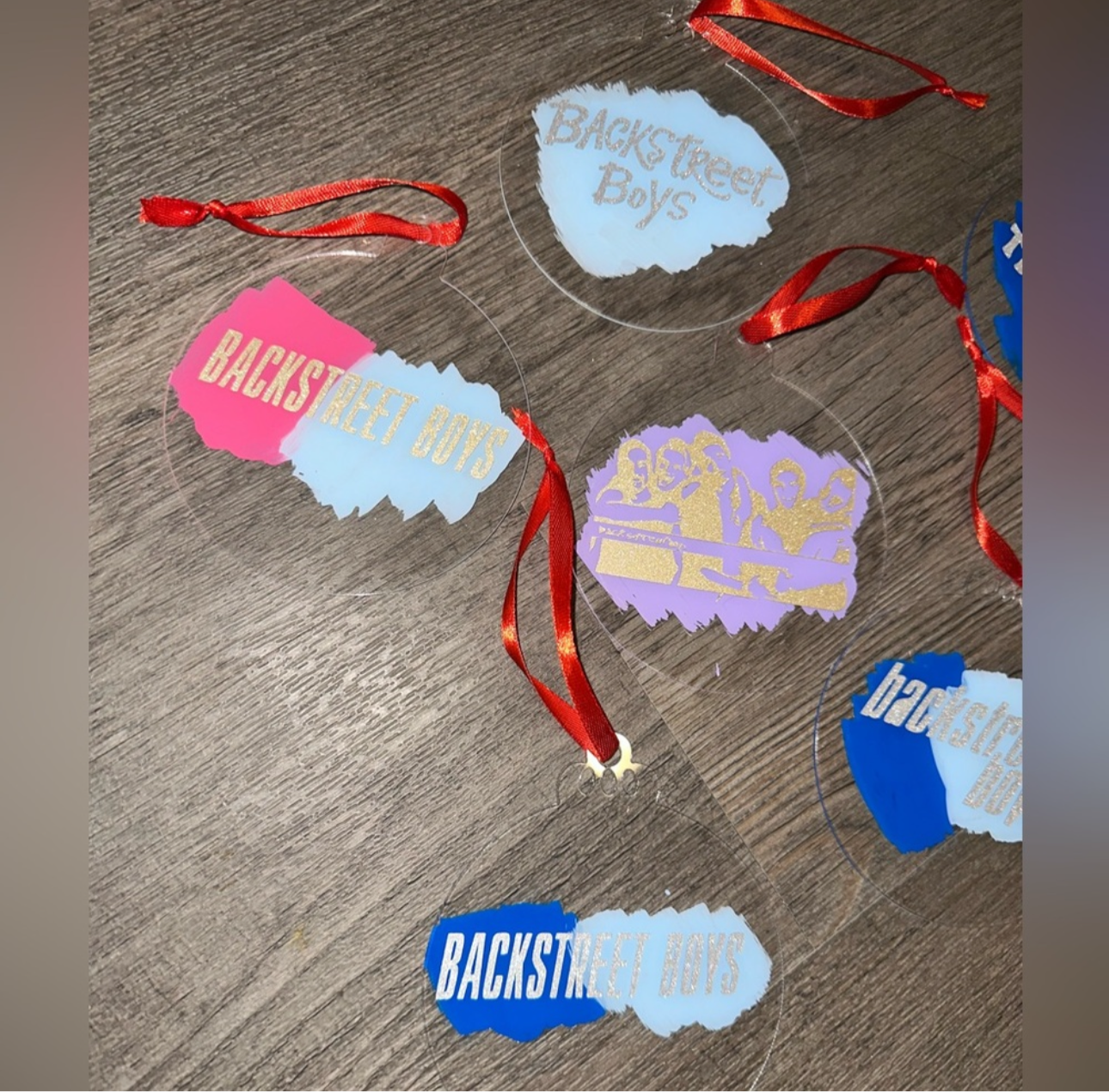 Backstreet Boys Millenium acrylic Christmas tree ornaments